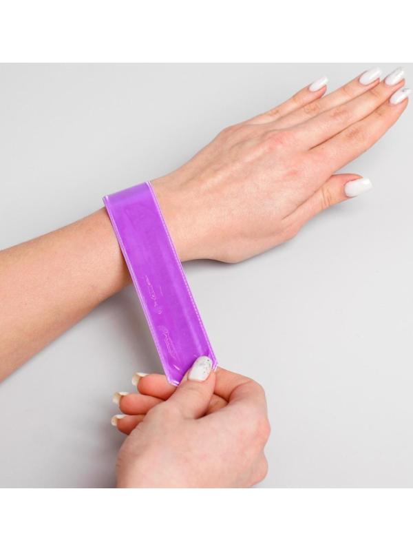 Браслет светоотражающий, 22 см, цвета МИКС