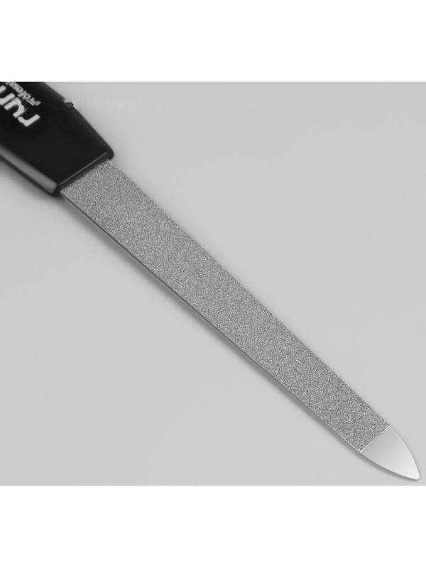 Пилка металлическая для ногтей, 14 см, цвет чёрный, RU-0604