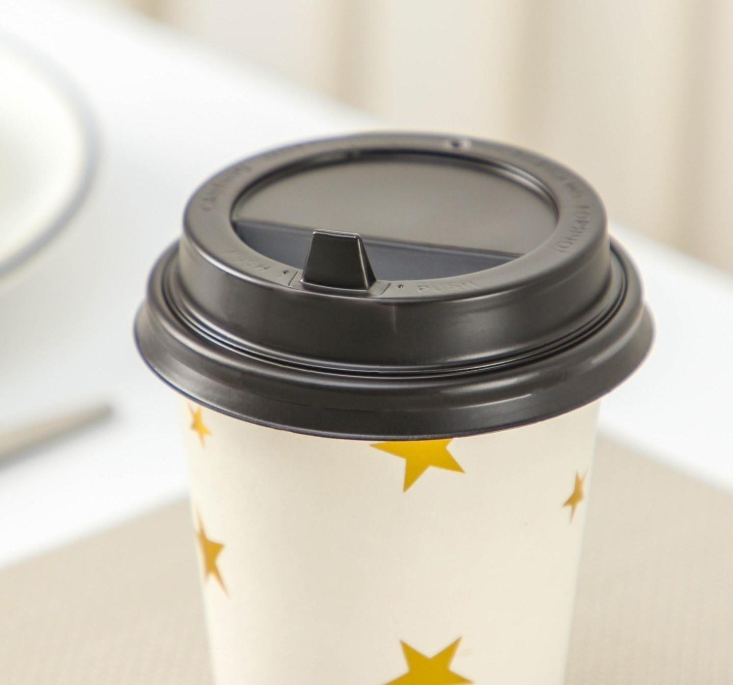 Крышка на стакан одноразовая с носиком, d=8 см, цвет тёмно-коричневый / 1000 шт.