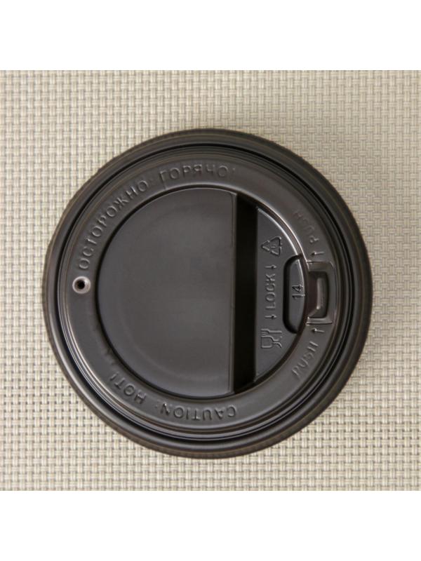 Крышка на стакан одноразовая с носиком, d=8 см, цвет тёмно-коричневый / 1000 шт.