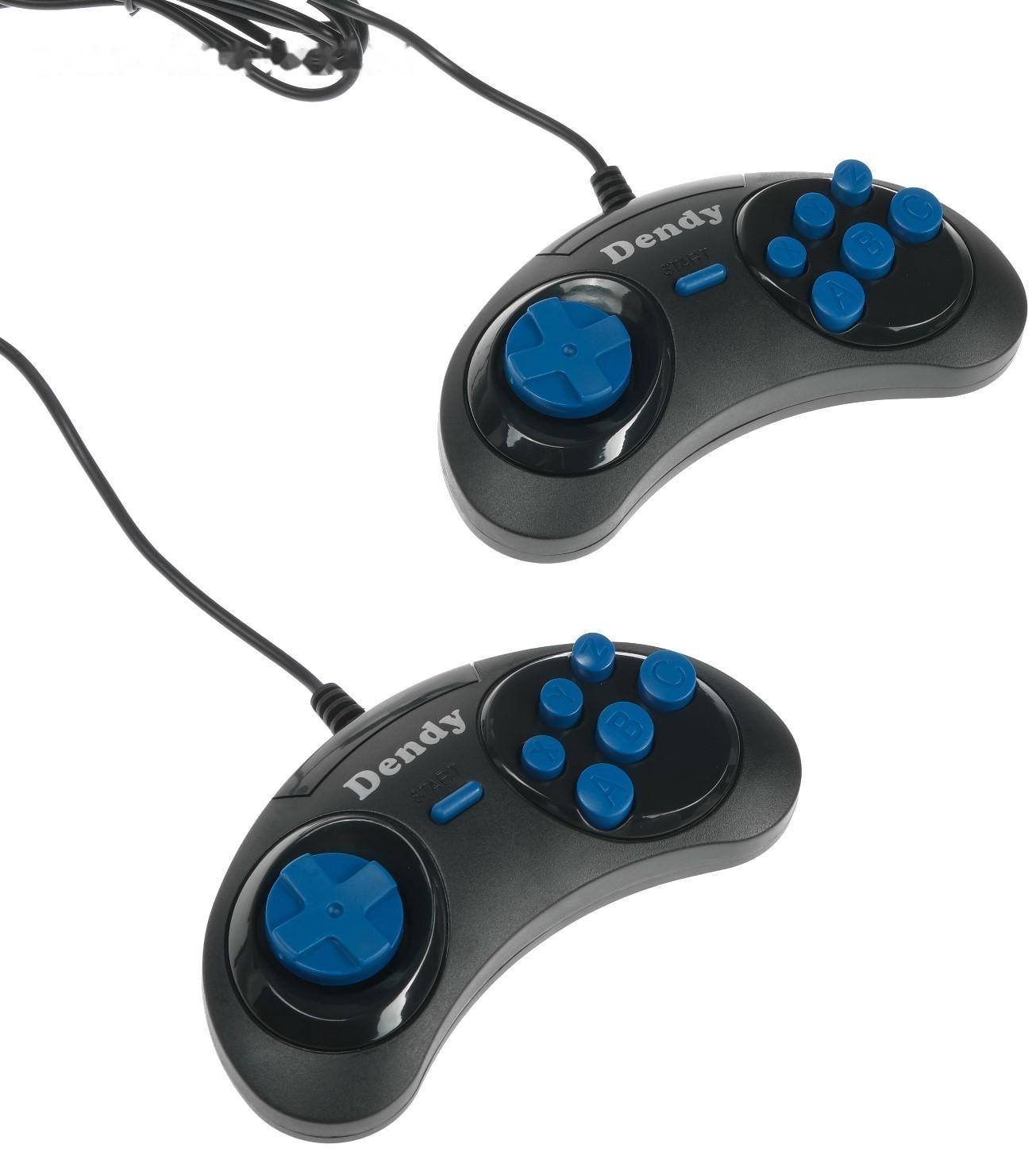 Геймпад для Dendy 8-bit, 9pin (узкий разъем), 2 шт в комплекте, черный