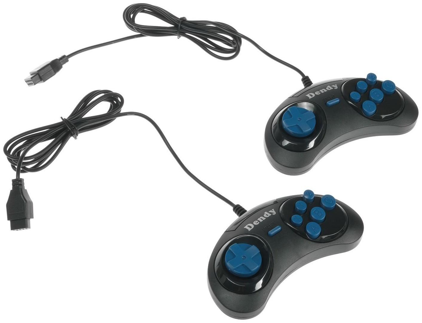 Геймпад для Dendy 8-bit, 9pin (узкий разъем), 2 шт в комплекте, черный