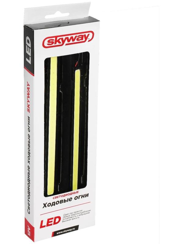 Дневные ходовые огни Skyway, 12 В, 1 COB диод, 175 х 3 х 15 мм, набор 2 шт, S01501033