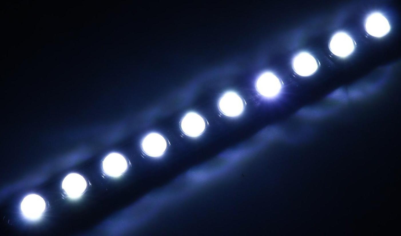 Дневные ходовые огни Skyway 12 В, 10 диодов,  210 х 18 х 4 мм, набор 2 шт, S08501014