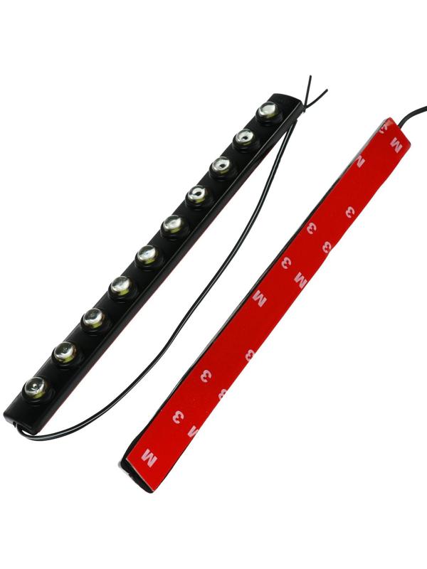 Дневные ходовые огни Skyway 12 В, 10 диодов,  210 х 18 х 4 мм, набор 2 шт, S08501014