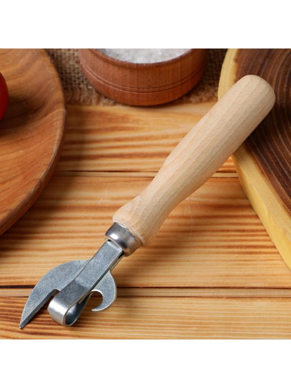 Нож консервный с деревянной ручкой