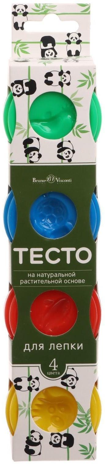 Пластилин на растительной основе набор 4 цвета, 80 г, Happycolor, микс