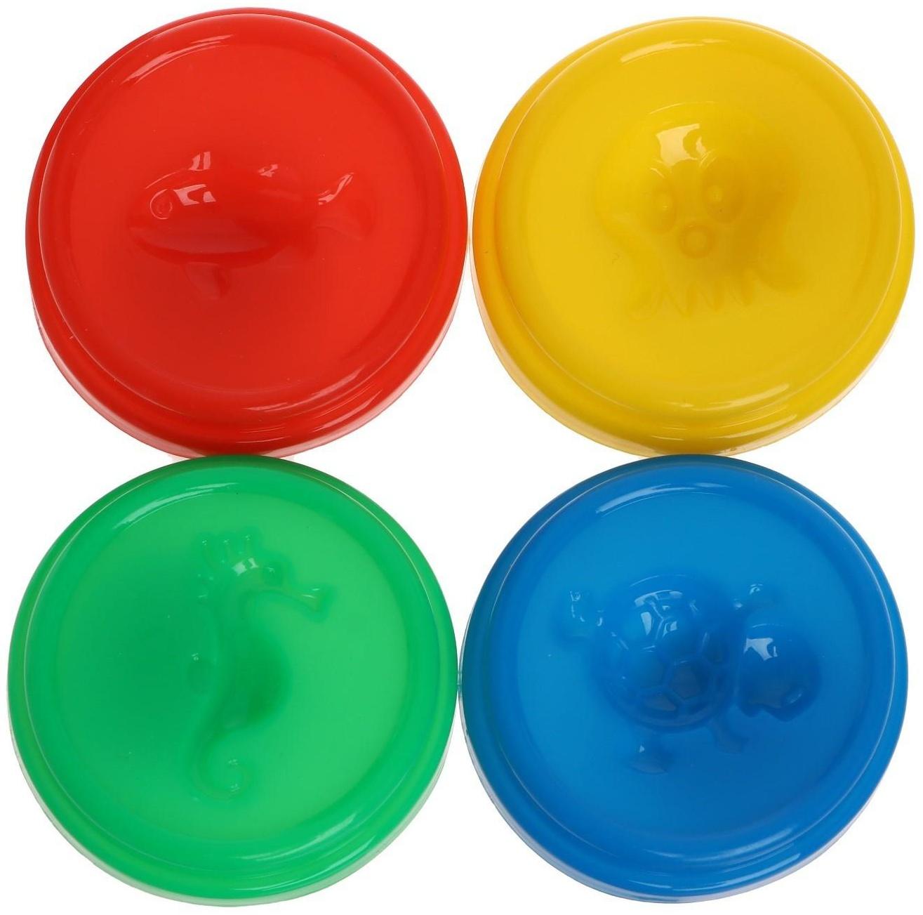 Пластилин на растительной основе набор 4 цвета, 80 г, Happycolor, микс