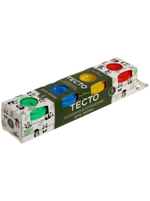 Пластилин на растительной основе набор 4 цвета, 80 г, Happycolor, микс