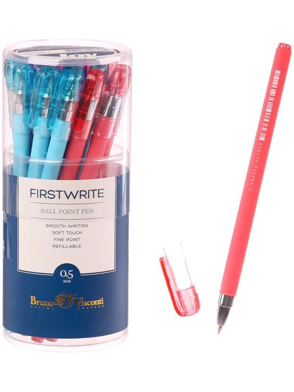 Ручка шариковая Firstwrite Joy, узел 0.5 мм, синие чернила, матовый корпус Silk Touch, МИКС