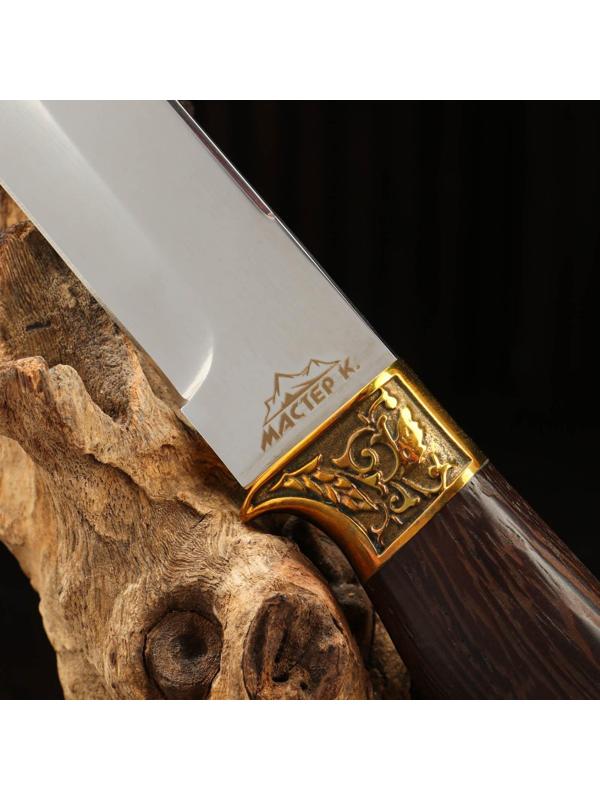 Нож охотничий Мастер К, рукоять дерево, клинок 11 см