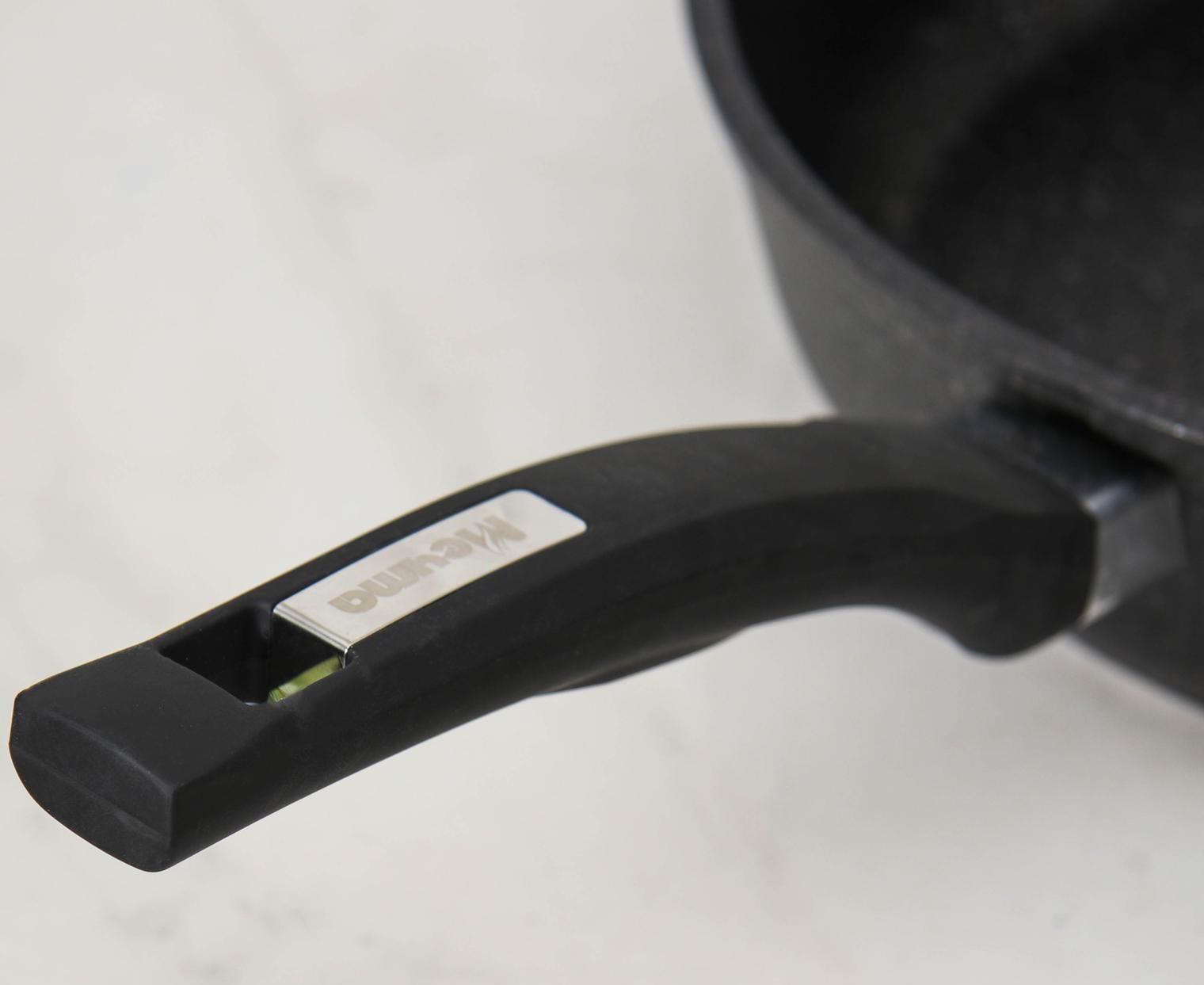 Сковорода «Гранит Star», d=30 см, пластиковая ручка, стеклянная крышка, антипригарное покрытие, цвет чёрный