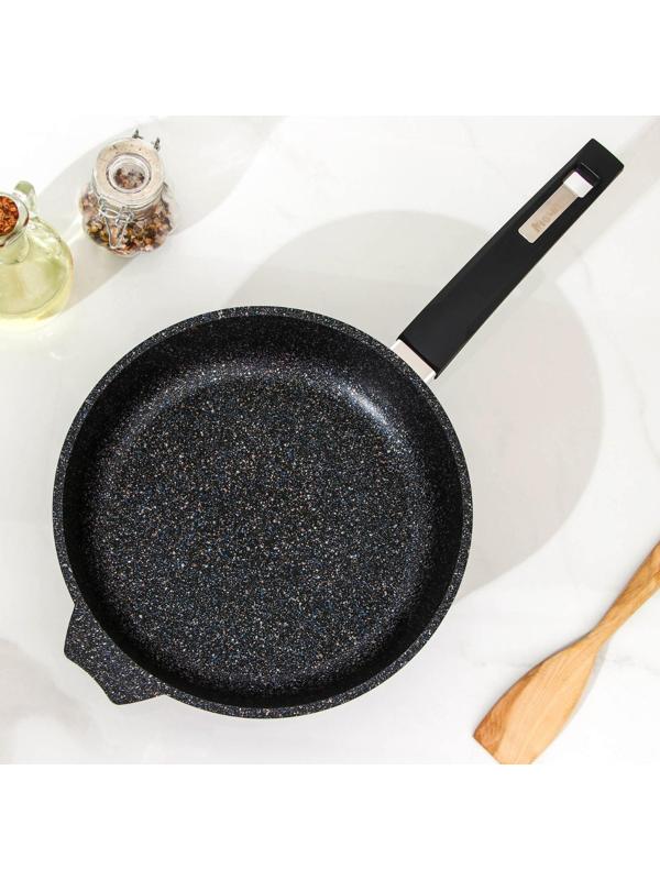 Сковорода «Гранит Star», d=22 см, стеклянная крышка, антипригарное покрытие, цвет серый