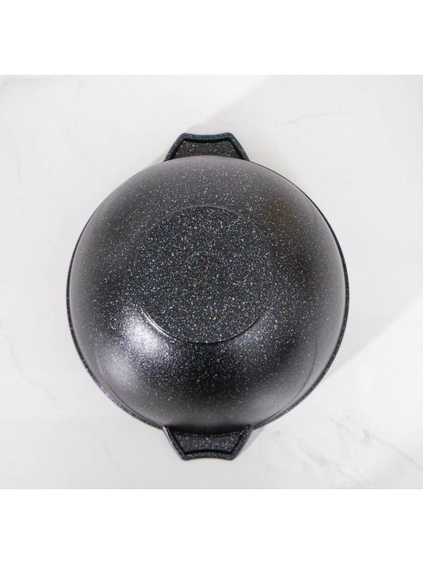 Казан «Гранит Stаr», 5 л, стеклянная крышка, литые ручки, антипригарное покрытие, цвет серый