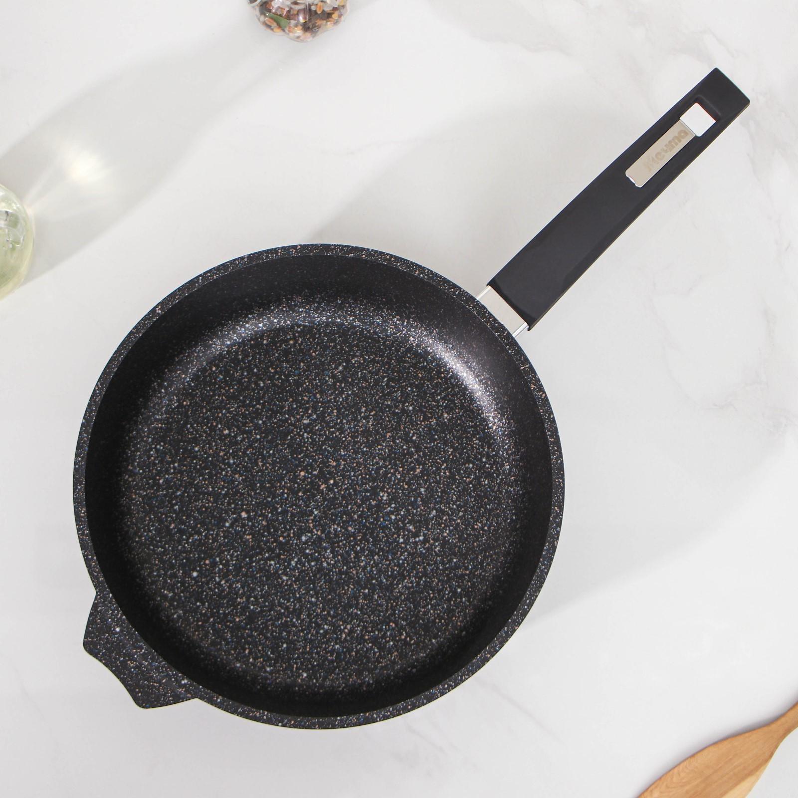 Сковорода «Гранит Star», d=26 см, пластиковая ручка, антипригарное покрытие, цвет чёрный