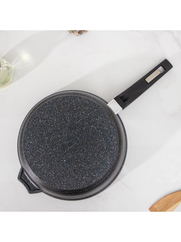 Сковорода «Гранит Star», d=26 см, пластиковая ручка, антипригарное покрытие, цвет чёрный