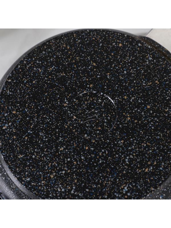 Сковорода «Гранит Star», d=18 см, пластиковая ручка, антипригарное покрытие, цвет чёрный