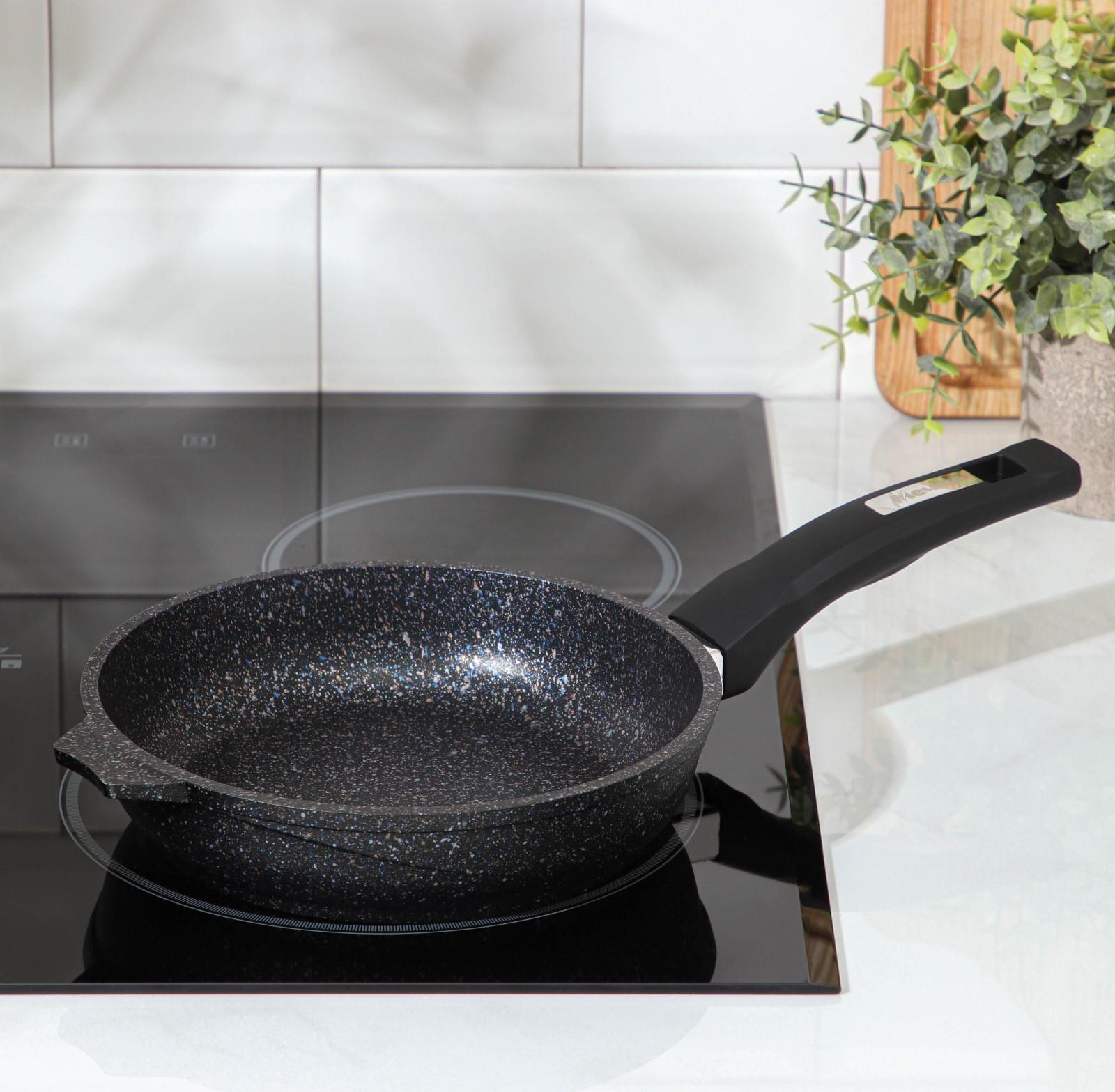 Сковорода «Гранит Star», d=20 см, пластиковая ручка, антипригарное покрытие, цвет чёрный