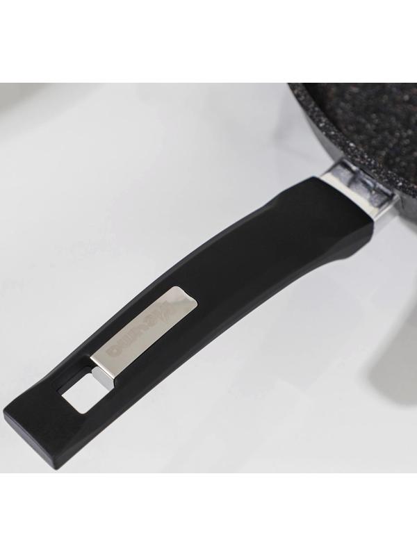 Сковорода «Гранит Star», d=24 см, пластиковая ручка, антипригарное покрытие, цвет чёрный