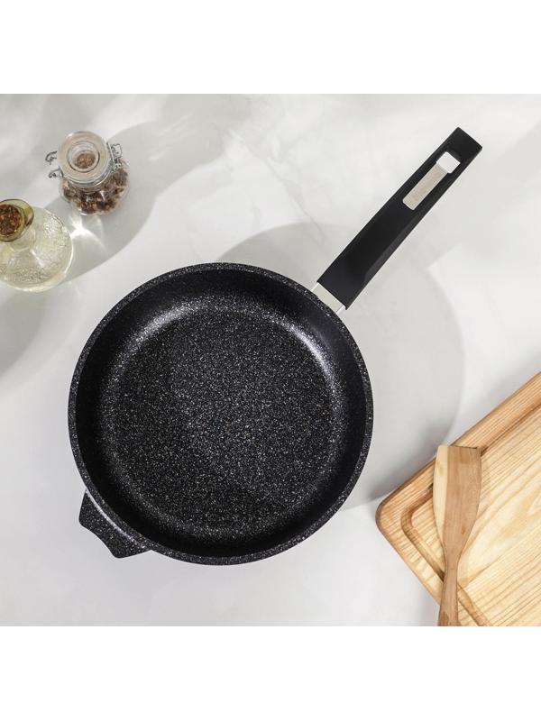 Сковорода «Гранит Star», d=24 см, пластиковая ручка, антипригарное покрытие, цвет чёрный