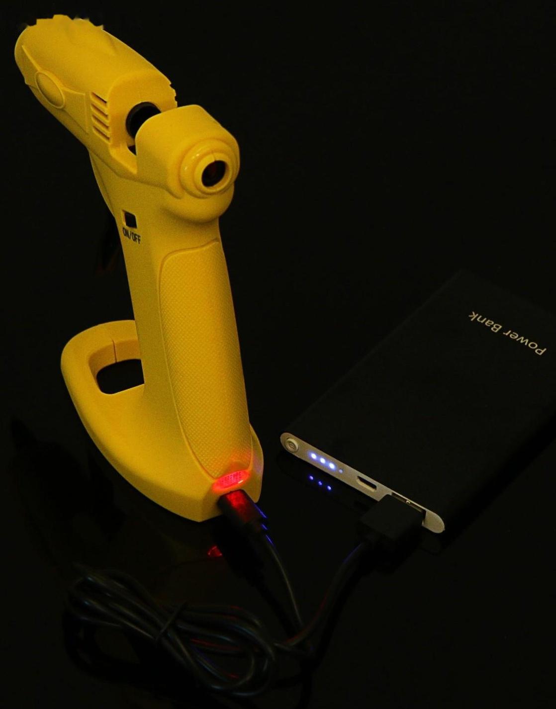 Клеевой пистолет ТУНДРА, 12 Вт, аккумулятор 2000 мА, microUSB, 7 мм