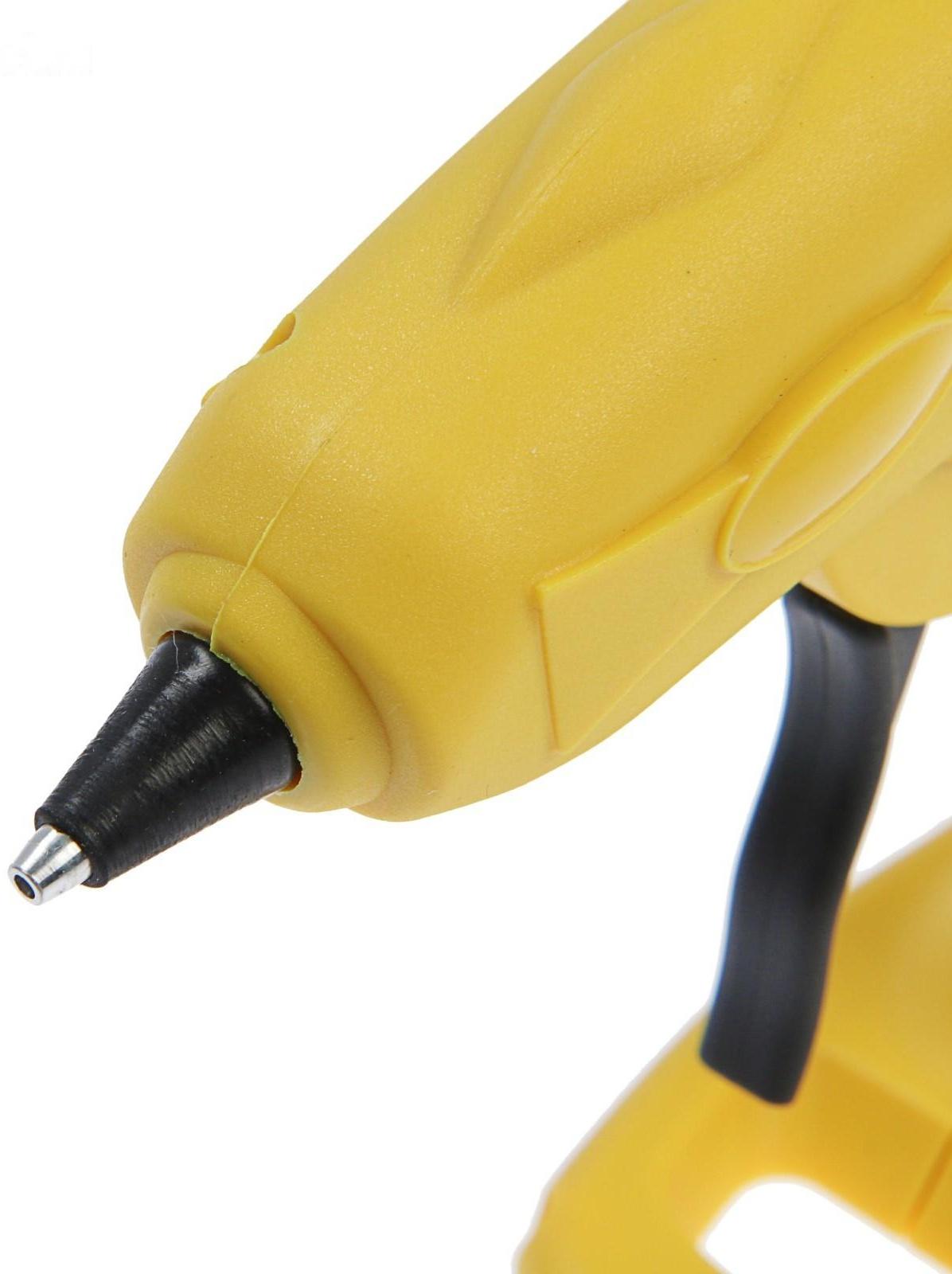 Клеевой пистолет ТУНДРА, 12 Вт, аккумулятор 2000 мА, microUSB, 7 мм