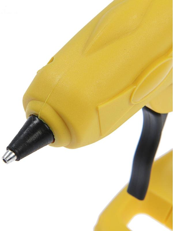 Клеевой пистолет ТУНДРА, 12 Вт, аккумулятор 2000 мА, microUSB, 7 мм