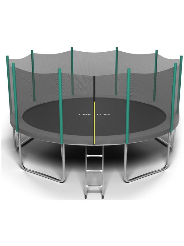 Батут ONLITOP, d=488 см, с лестницей, с сеткой высотой 173 см