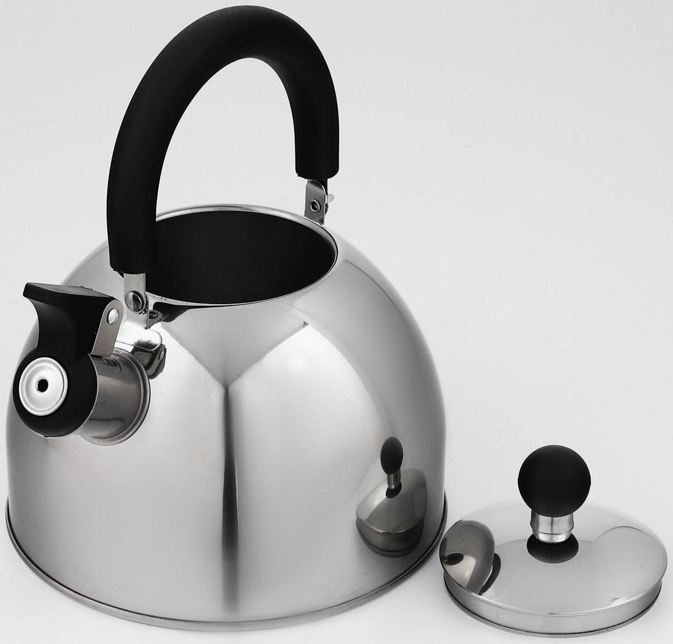 Чайник из нержавеющей стали со свистком, 1,8 л