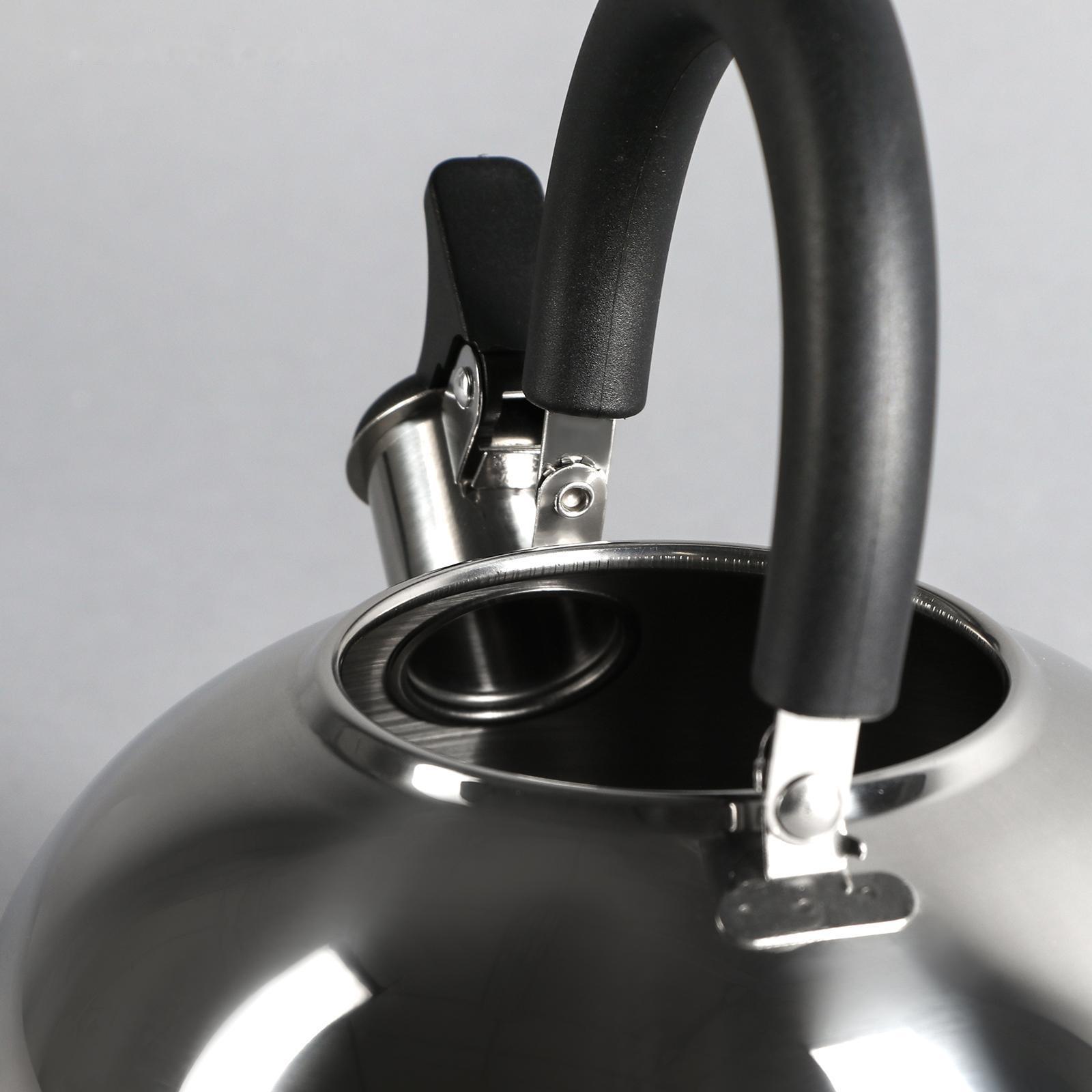 Чайник из нержавеющей стали со свистком, 2,5 л