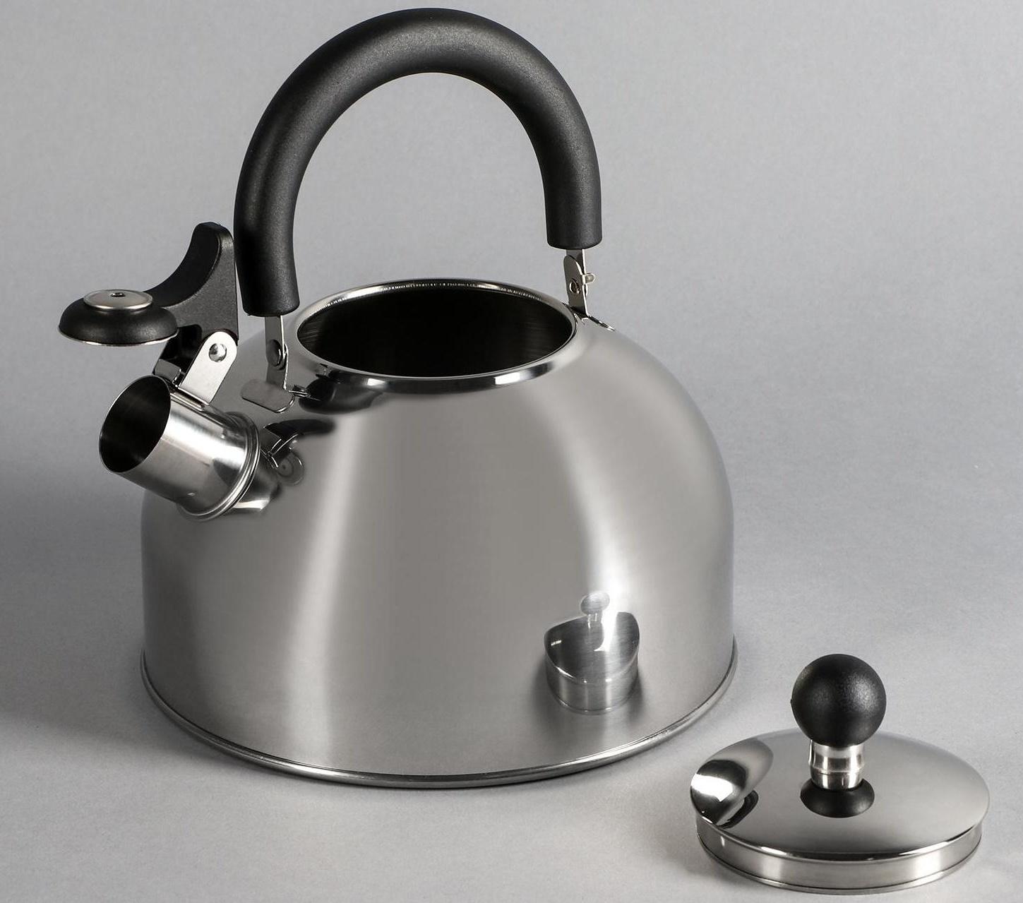 Чайник из нержавеющей стали со свистком, 2,5 л
