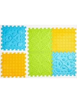 Комплект напольный, модульный, массажный коврик-пазл ОРТОША «МИКС 1» 6 модулей