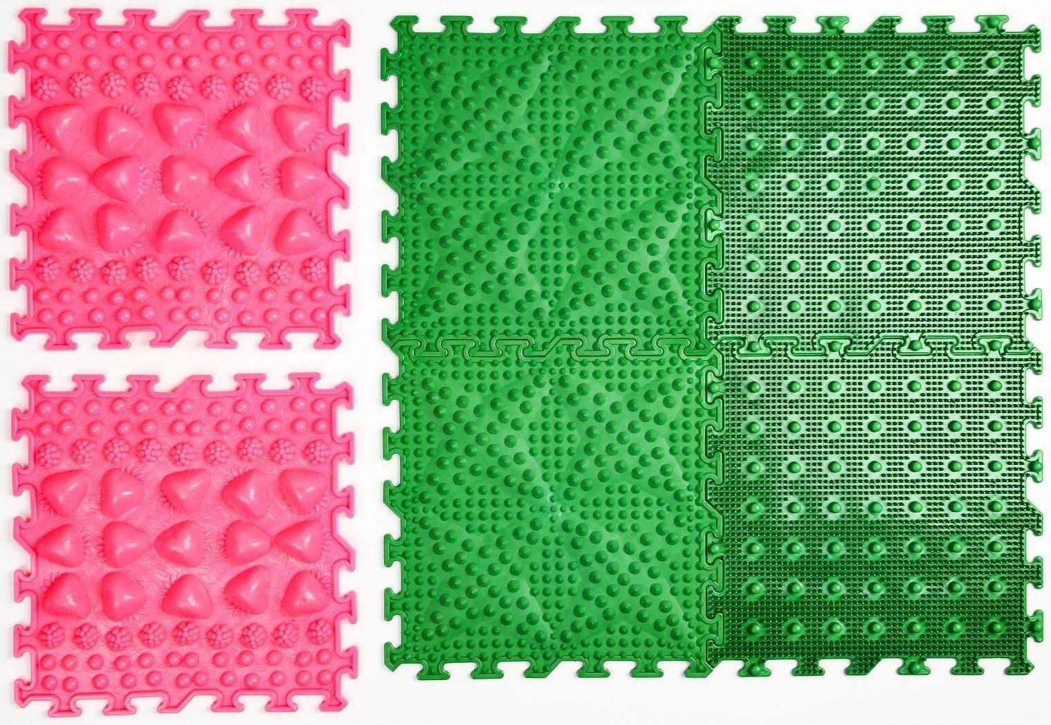 Комплект, напольный, модульный, массажный коврик-пазл ОРТОША «МИКС 2» 6 модулей
