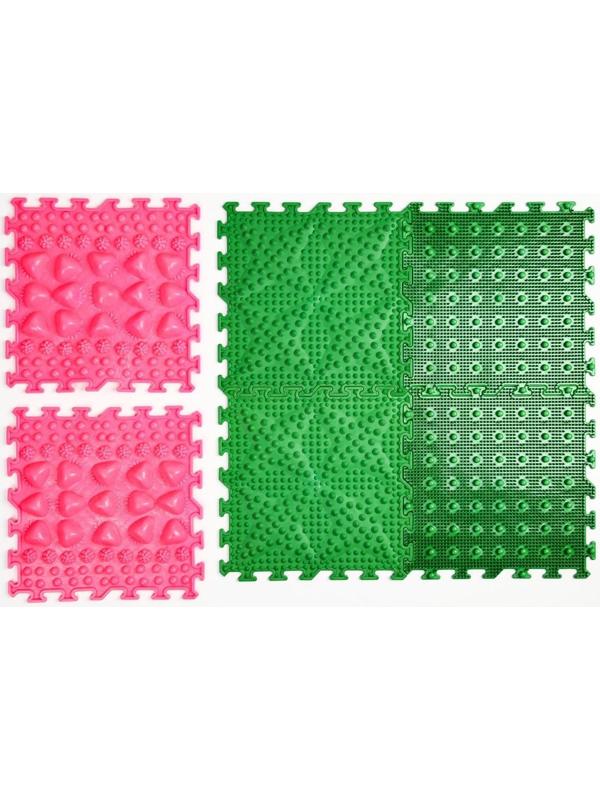 Комплект, напольный, модульный, массажный коврик-пазл ОРТОША «МИКС 2» 6 модулей