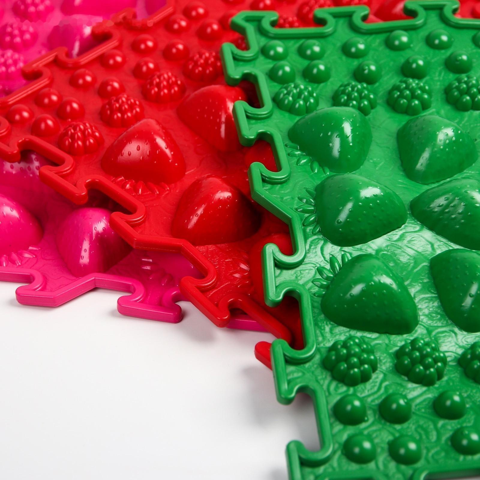 Комплект напольный модульный массажный коврик-пазл ОРТОША «МИКС - 5» (6 пазлов )