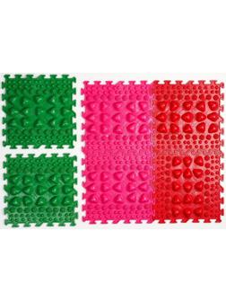 Комплект напольный модульный массажный коврик-пазл ОРТОША «МИКС - 5» (6 пазлов )