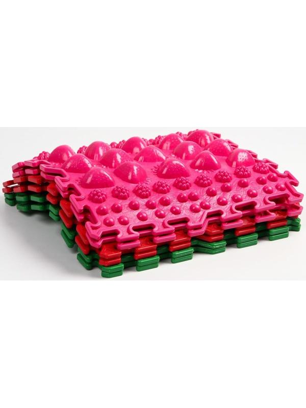 Комплект напольный модульный массажный коврик-пазл ОРТОША «МИКС - 5» (6 пазлов )