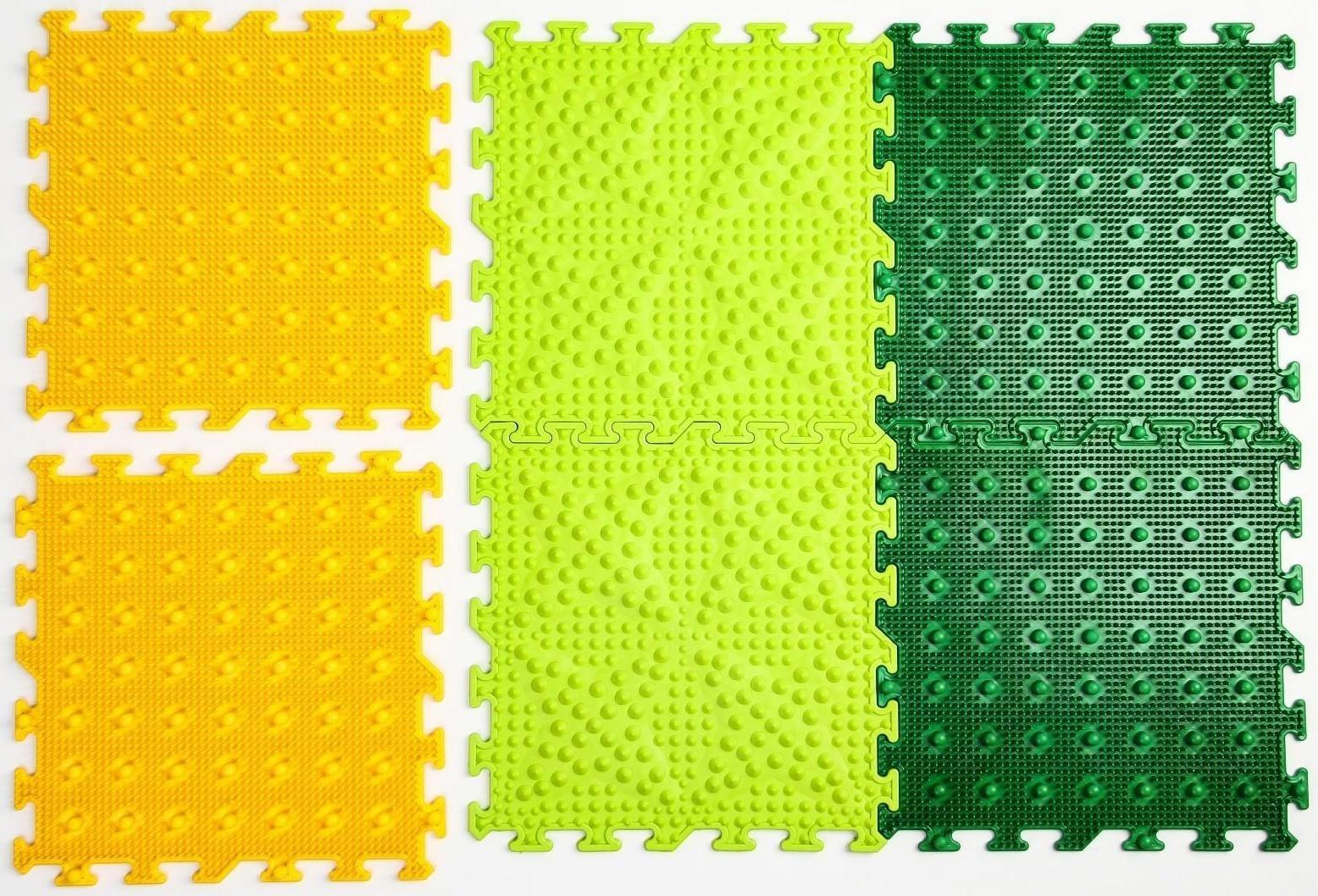 Комплект напольный, модульный, массажный коврик-пазл ОРТОША «МИКС» 6 (6 пазлов )