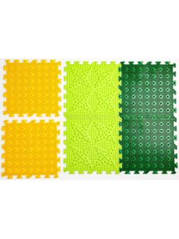 Комплект напольный, модульный, массажный коврик-пазл ОРТОША «МИКС» 6 (6 пазлов )