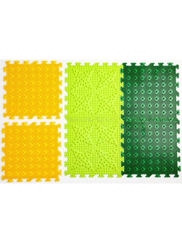 Комплект напольный, модульный, массажный коврик-пазл ОРТОША «МИКС» 6 (6 пазлов )