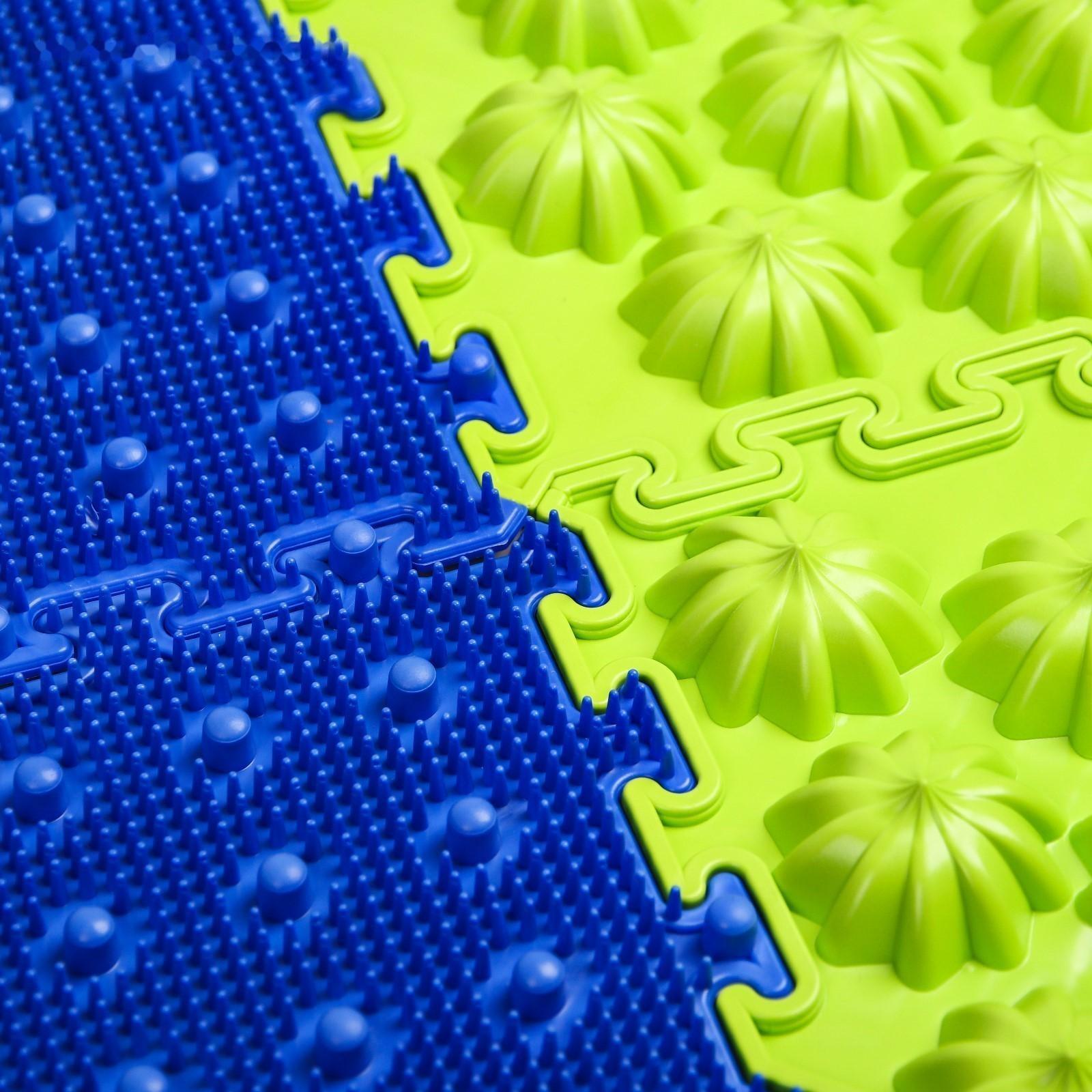 Комплект напольный, массажный, модульный коврик-пазл ОРТОША «МИКС» 7 (6 пазлов )