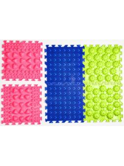 Комплект напольный, массажный, модульный коврик-пазл ОРТОША «МИКС» 7 (6 пазлов )