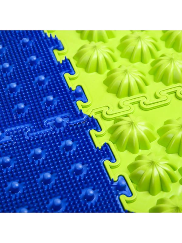 Комплект напольный, массажный, модульный коврик-пазл ОРТОША «МИКС» 7 (6 пазлов )