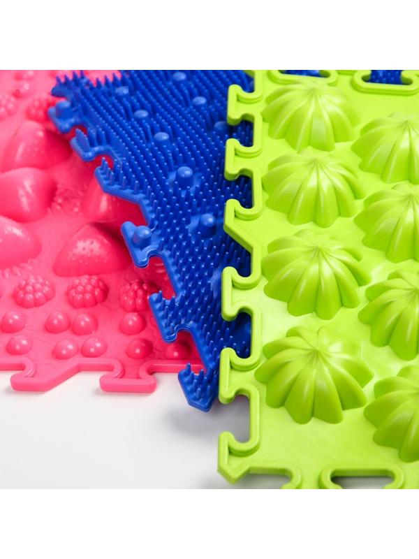 Комплект напольный, массажный, модульный коврик-пазл ОРТОША «МИКС» 7 (6 пазлов )