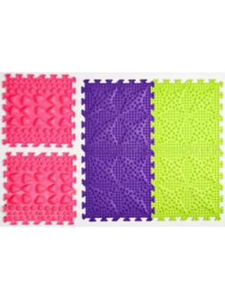 Комплект массажный, напольный, модульный коврик-пазл ОРТОША «МИКС» 8 (6 пазлов )