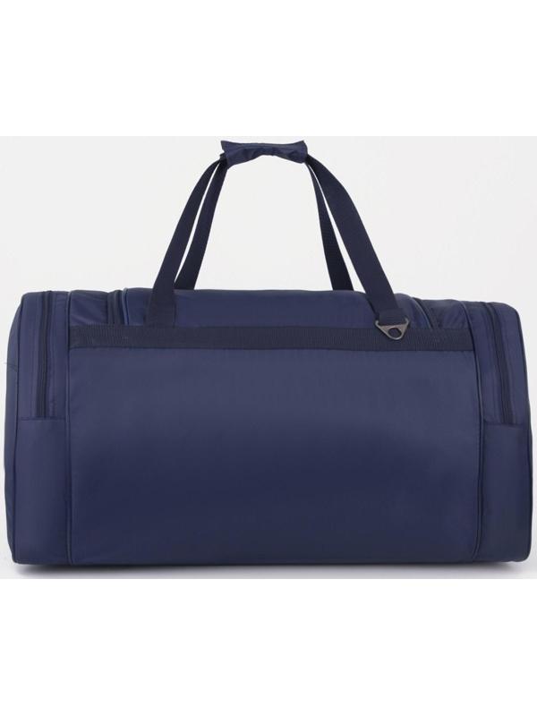 Сумка спортивная, отдел на молнии, 3 наружных кармана, длинный ремень, цвет синий