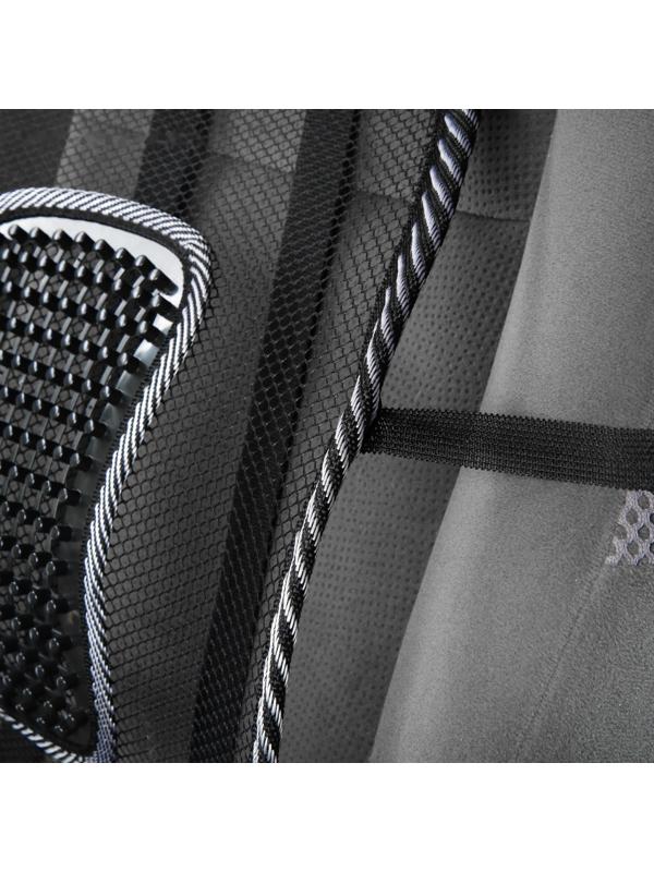 Поддержка поясничная Nova Bright сетчатая с массажером, чёрная, 40 х 39 см