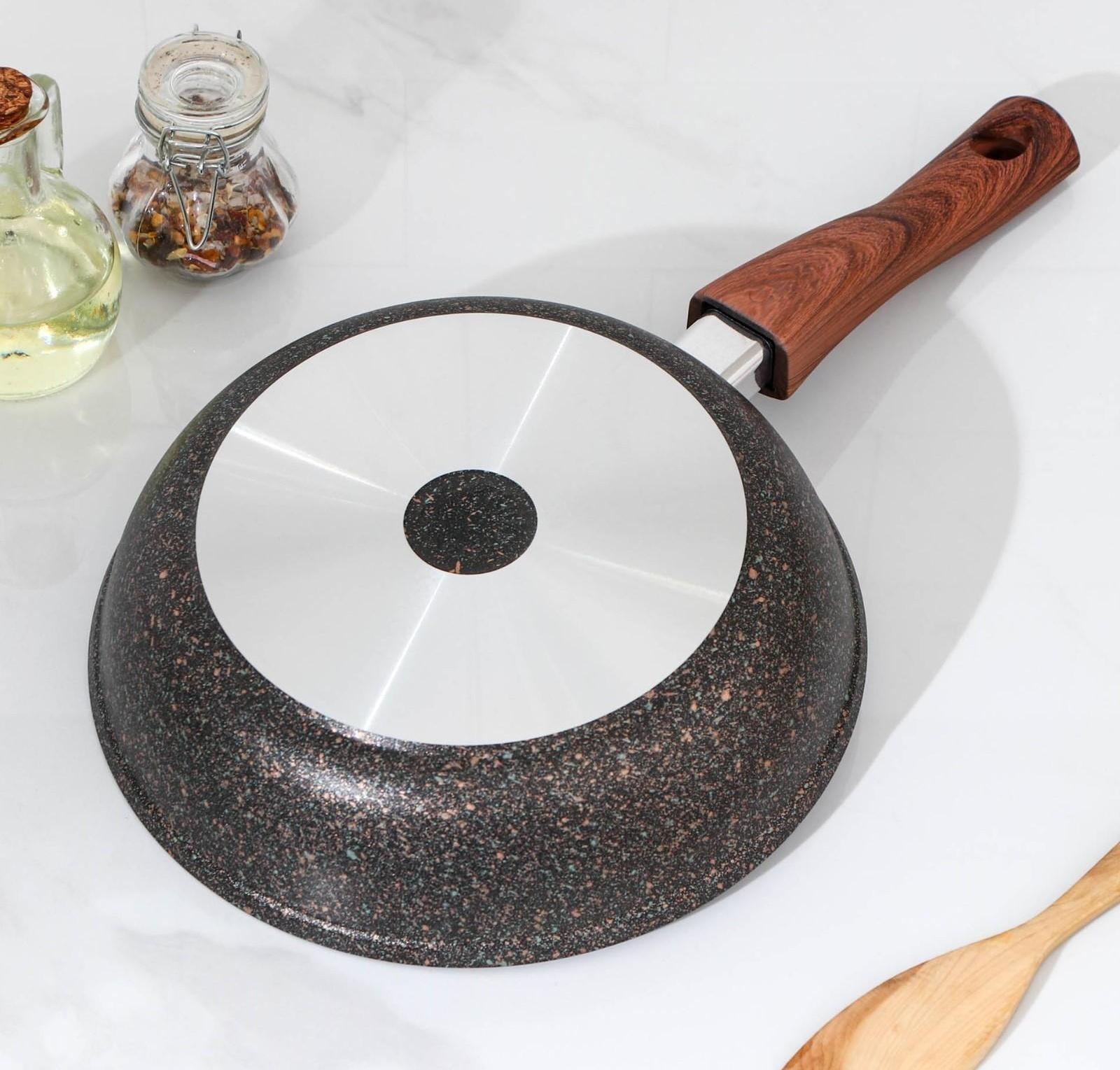 Сковорода Granit ultra original, d=24 см, съёмная ручка, антипригарное покрытие, цвет чёрный