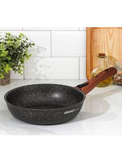 Сковорода Granit ultra original, d=24 см, съёмная ручка, антипригарное покрытие, цвет чёрный