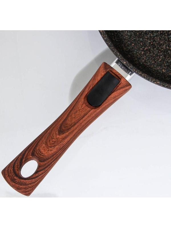 Сковорода Granit ultra original, d=24 см, съёмная ручка, антипригарное покрытие, цвет чёрный